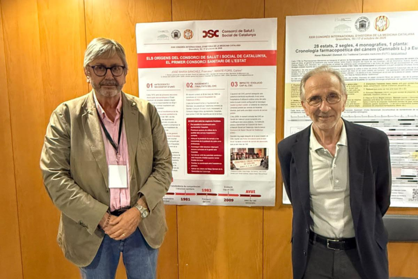 F. José María i J. Mayoral al Congrés Internacional d'Història de la Medicina