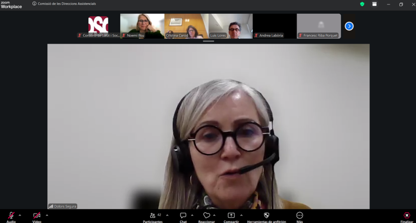 Dolors Segura participant a la Comissió de Direccions Assistencials