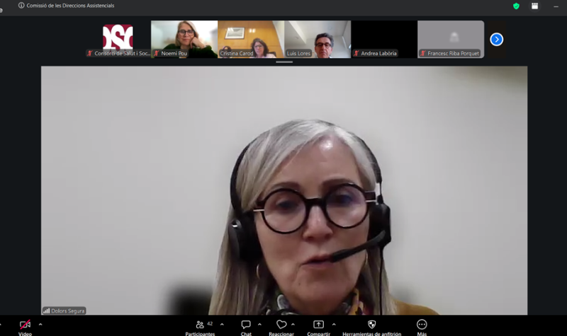 Dolors Segura participant a la Comissió de Direccions Assistencials